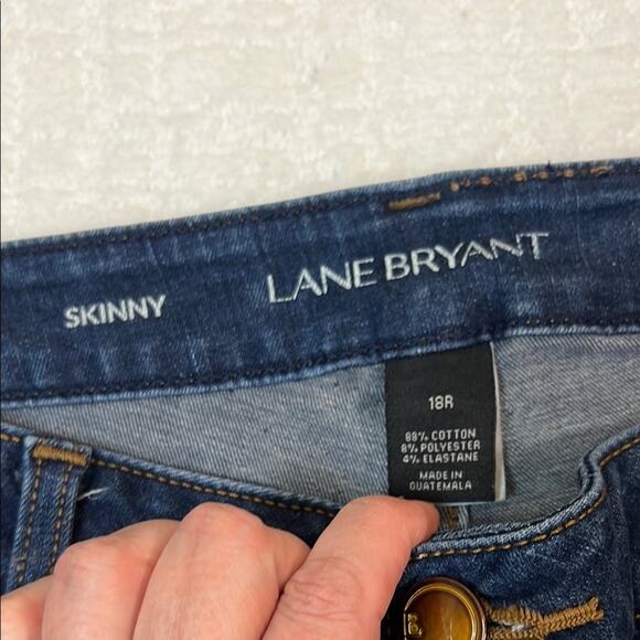 New! Lane Bryant Blue Skinny Jeans Stretch 18 - Picture 2 of 9